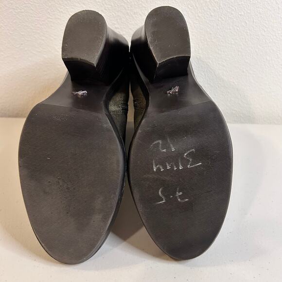 Kenneth Cole Women's High Idol Metallic Leather Green Zip Up Ankle Boots - Picture 6 of 15